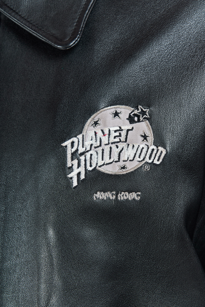 1990 Planet Hollywood Hong-Kong Leather Moto Jacket (L/XL)