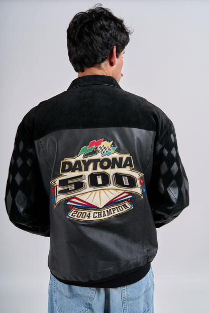 2004 Jeff Hamilton x Nascar Daytona 500 Leather Suede Jacket (L/XL)