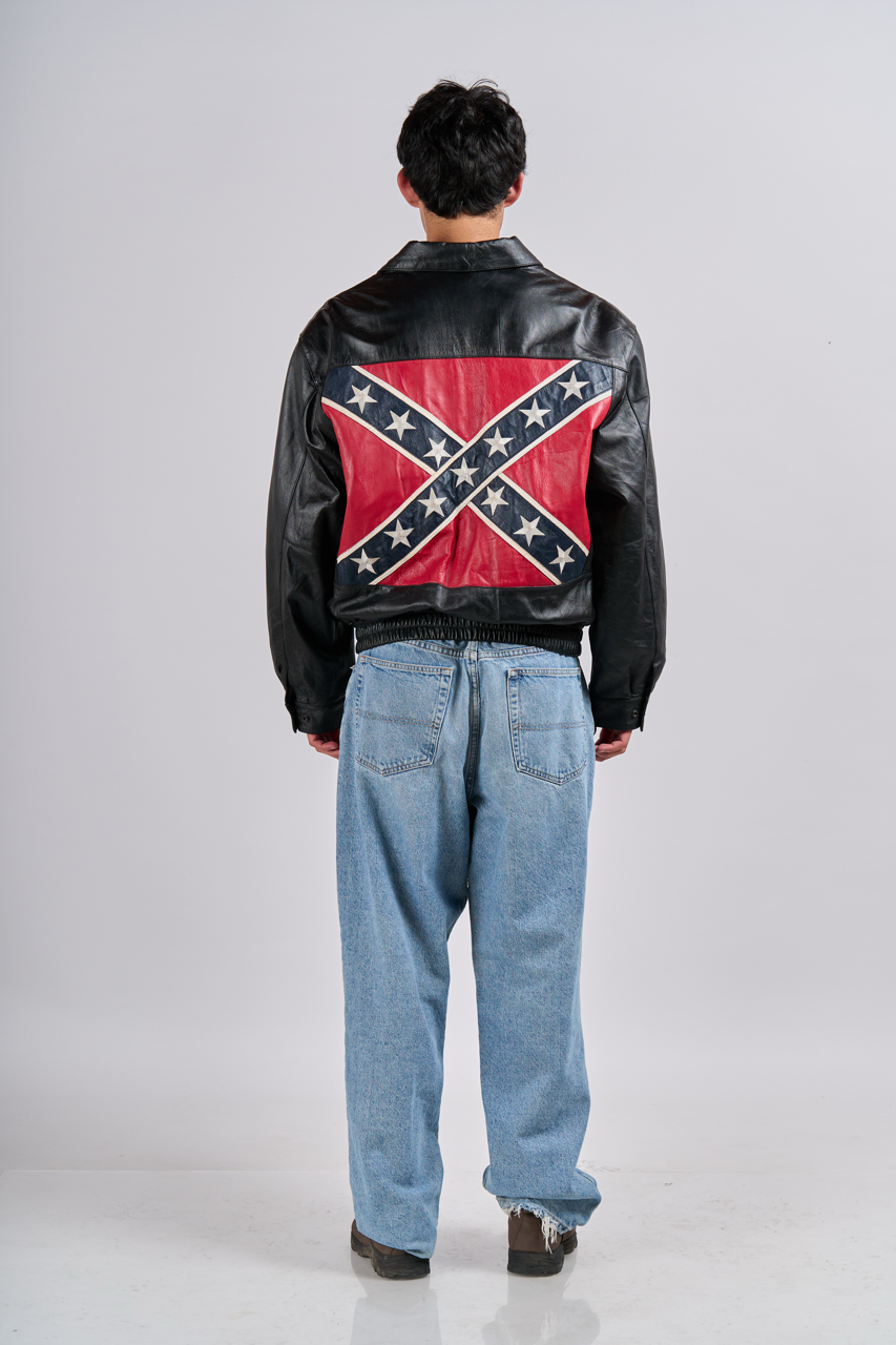 1990 Leather Gallery Flag Leather Jacket (M/L)