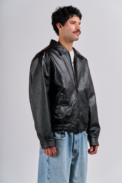 1990 Leather Gallery Flag Leather Jacket (M/L)