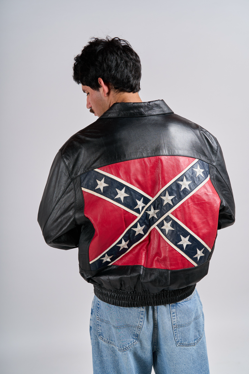 1990 Leather Gallery Flag Leather Jacket (M/L)