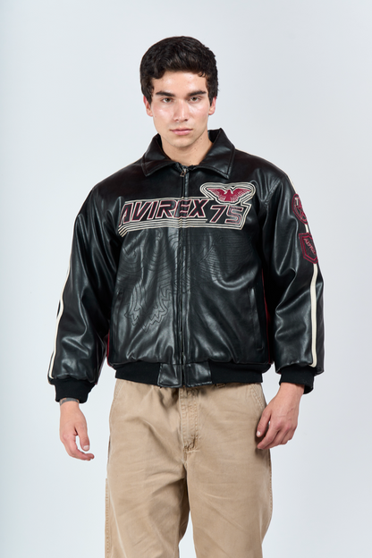 2000 Y2K Avirex Vegan Leather Jacket (S/M)