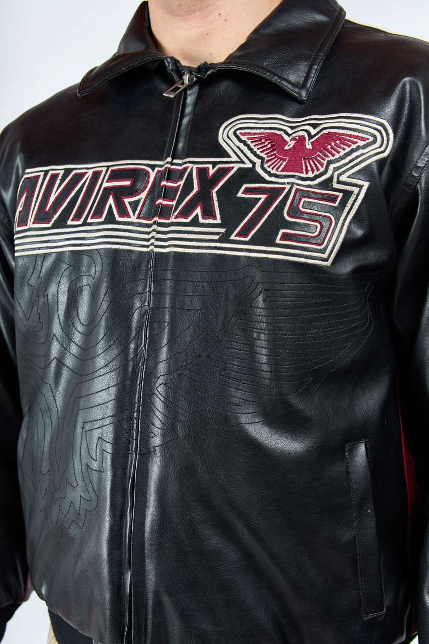 2000 Y2K Avirex Vegan Leather Jacket (S/M)