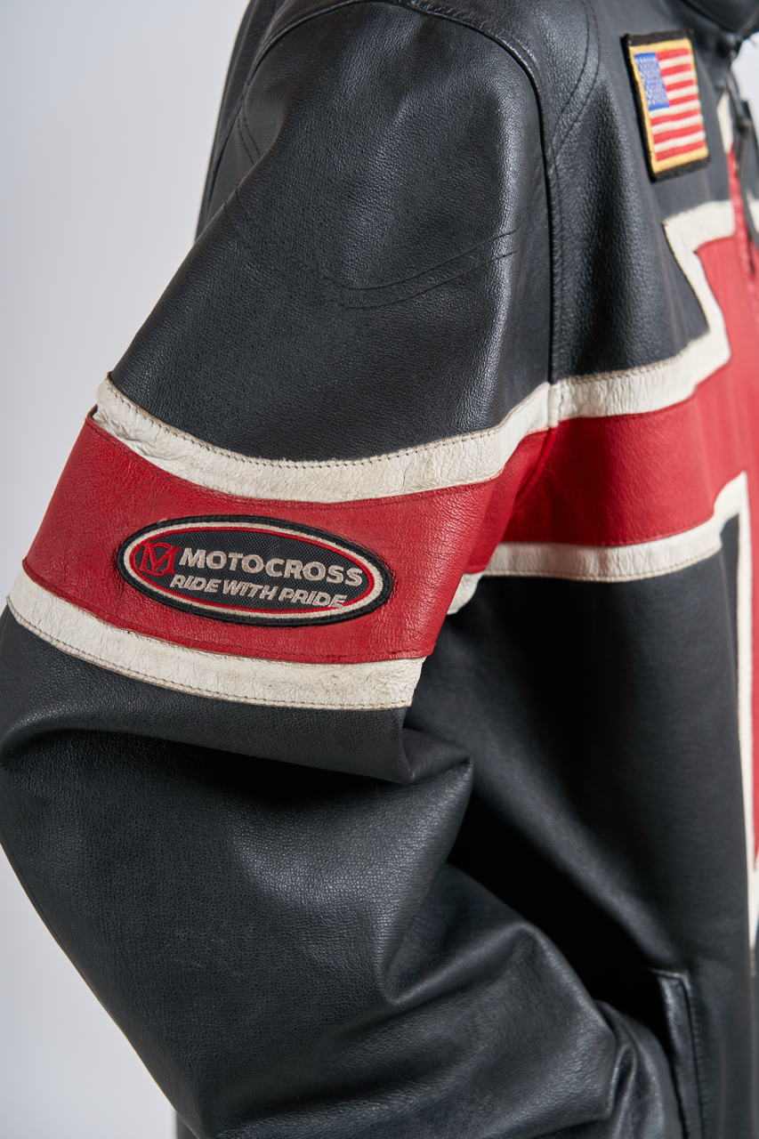 1990 Max TrackStar Leather Moto Jacket (L)