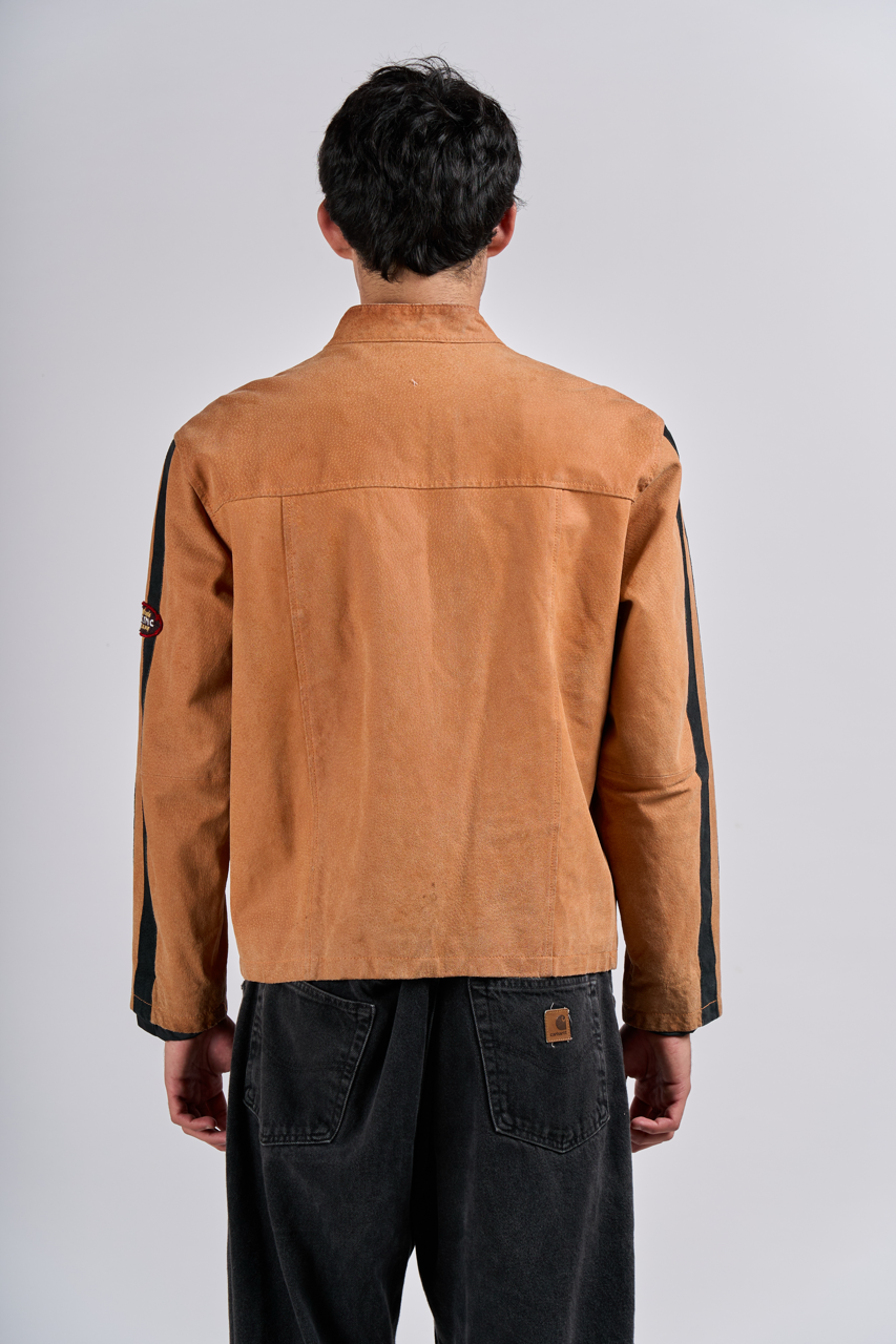 1990 Vintage Suede Leather Moto Jacket (M/L)