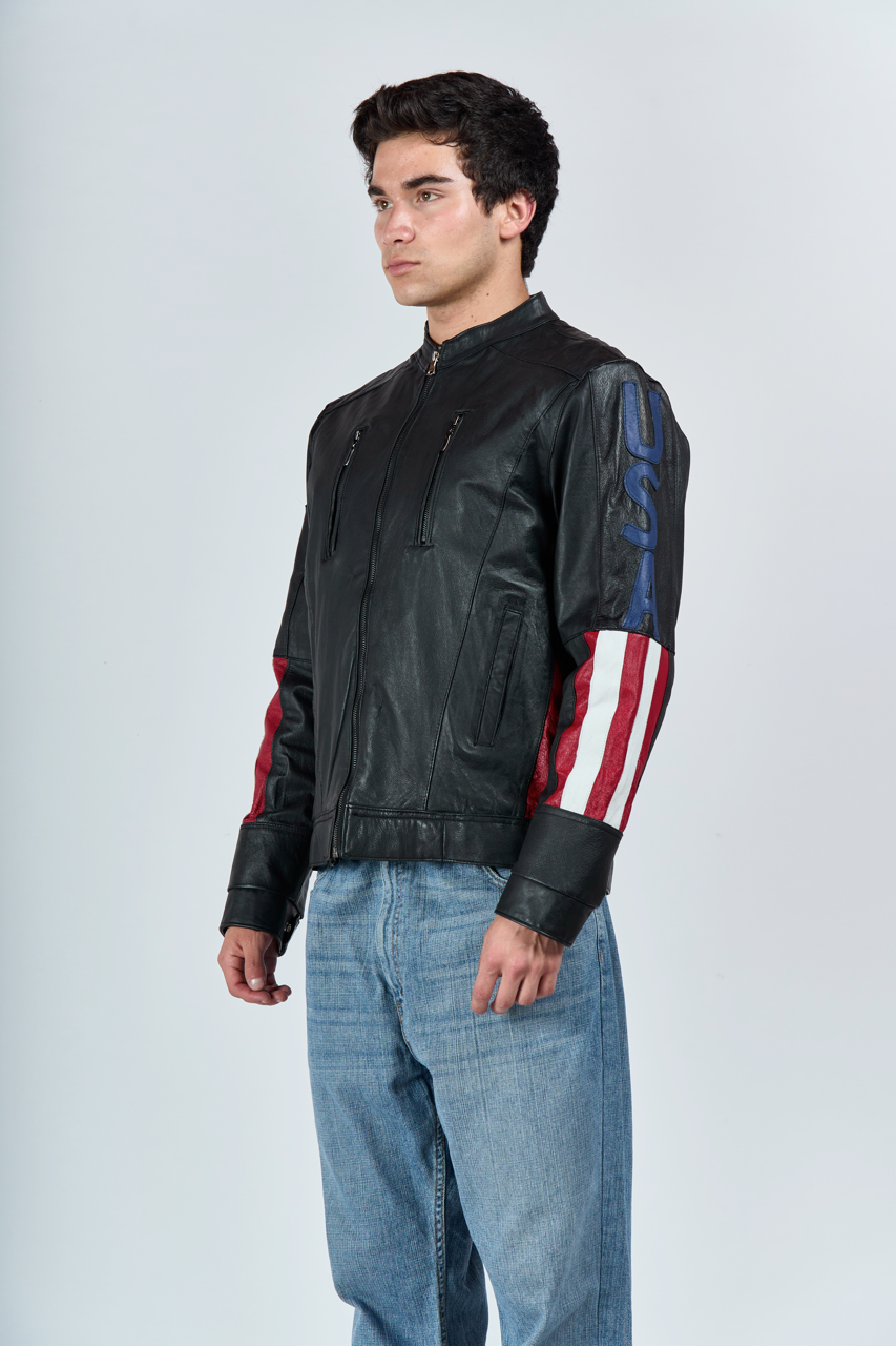 1990 The Gatsby USA Big Flag Leather Jacket (M/L)