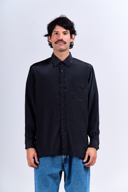 1990 Vintage Christian Dior Black Dots Shirt(L/XL)