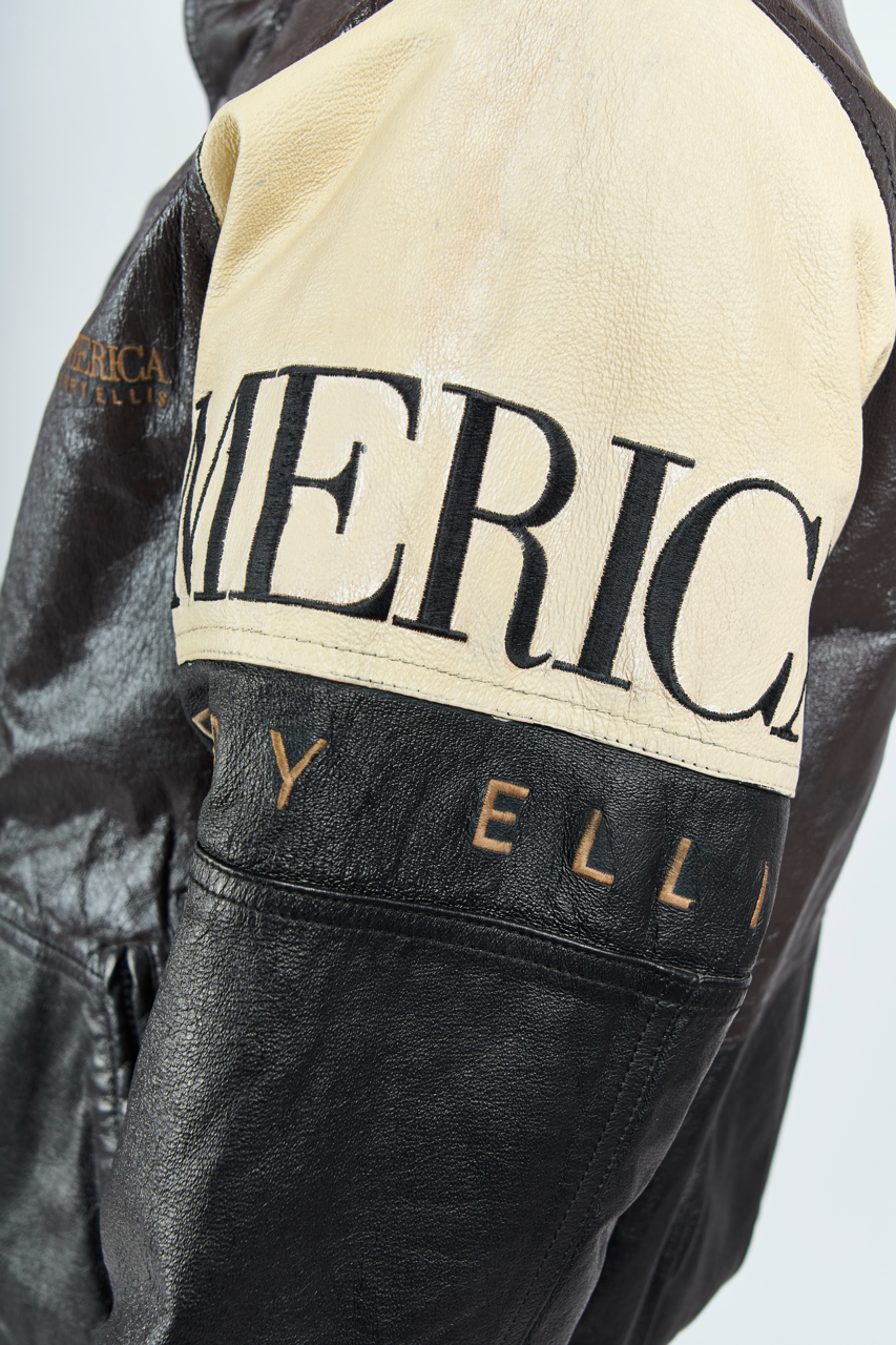 2000 American Perry Ellis Leather Bomber Jacket (M/L)