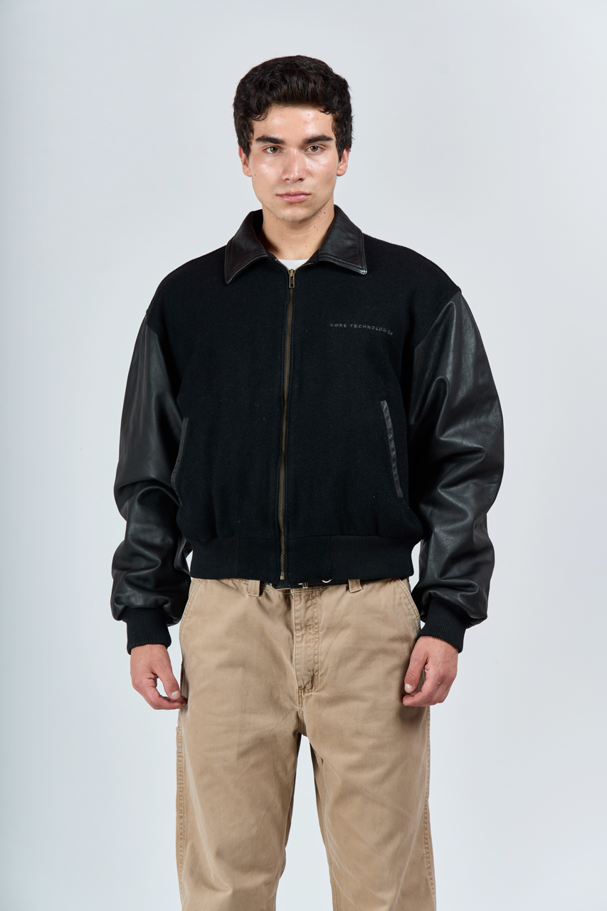 1990 ID Wear Leather Varsity Jacket (M/L)