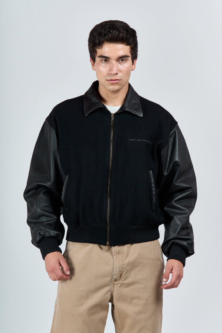 1990 ID Wear Leather Varsity Jacket (M/L)