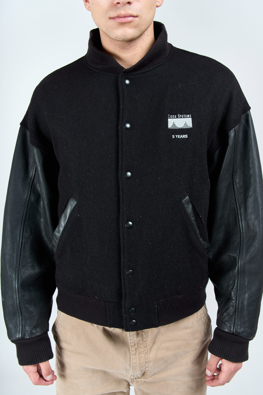 1990 Lamasz Sport Leather Varsity Jacket (M)