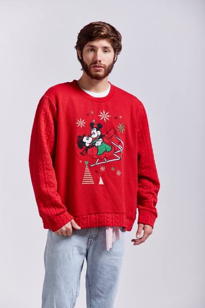 2000 Walt Disney Christmas Minnie and Mickey Mouse Sweater (L/XL)