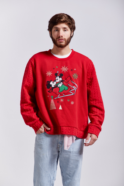 2000 Walt Disney Christmas Minnie and Mickey Mouse Sweater (L/XL)