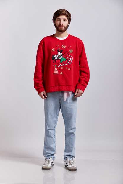 2000 Walt Disney Christmas Minnie and Mickey Mouse Sweater (L/XL)