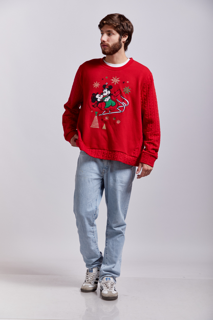 2000 Walt Disney Christmas Minnie and Mickey Mouse Sweater (L/XL)