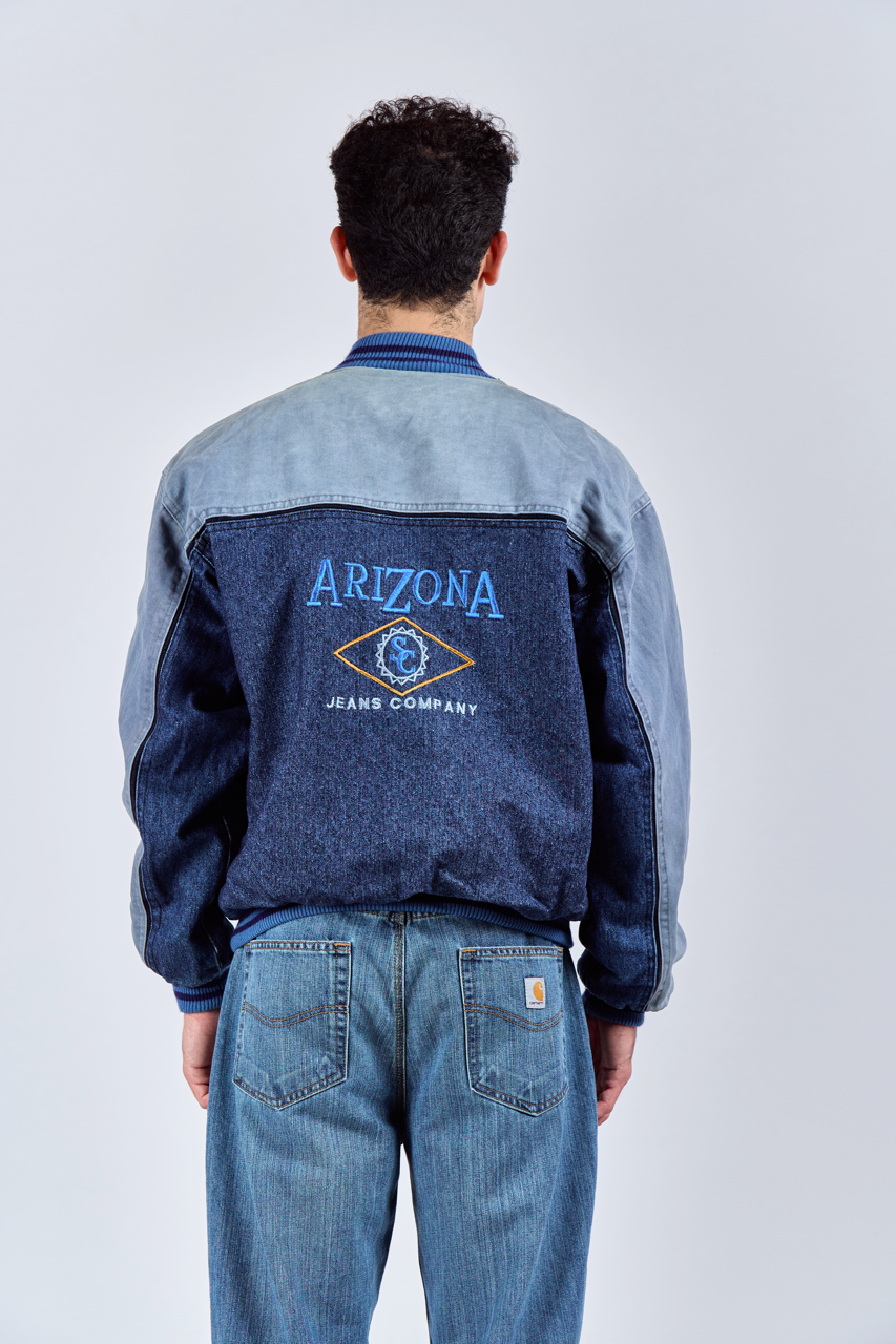 1990 Arizona Leather Denim Jacket (M/L)