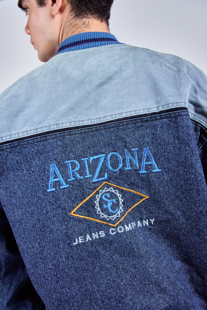 1990 Arizona Leather Denim Jacket (M/L)