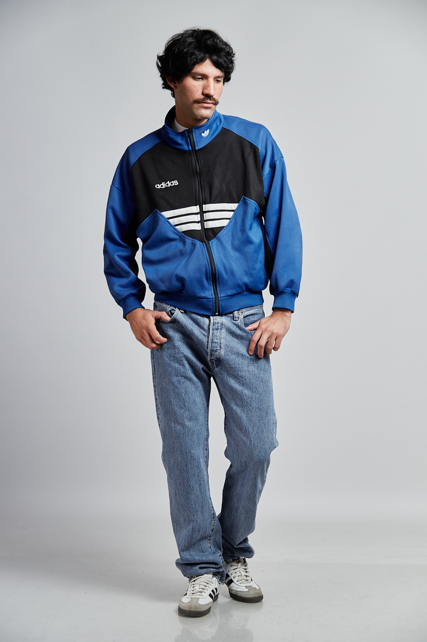 1990 Adidas Three Stripes Track Jacket (S/M)