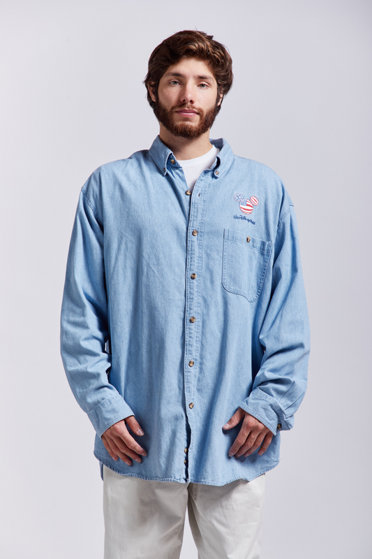 1990 Walt Disney World Denim Shirt (L/XL)