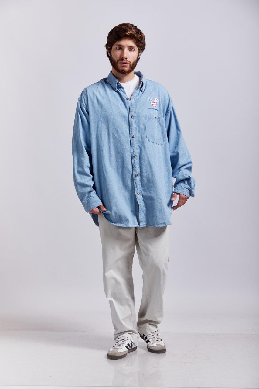 1990 Walt Disney World Denim Shirt (L/XL)