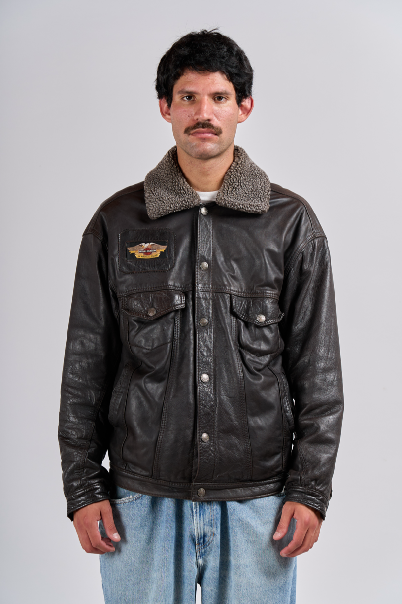 1990 Harley Davidson Aviator Leather Jacket (M/L)