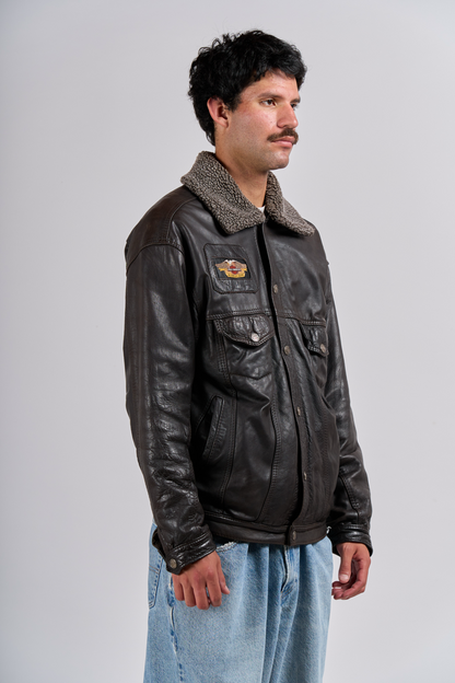 1990 Harley Davidson Aviator Leather Jacket (M/L)