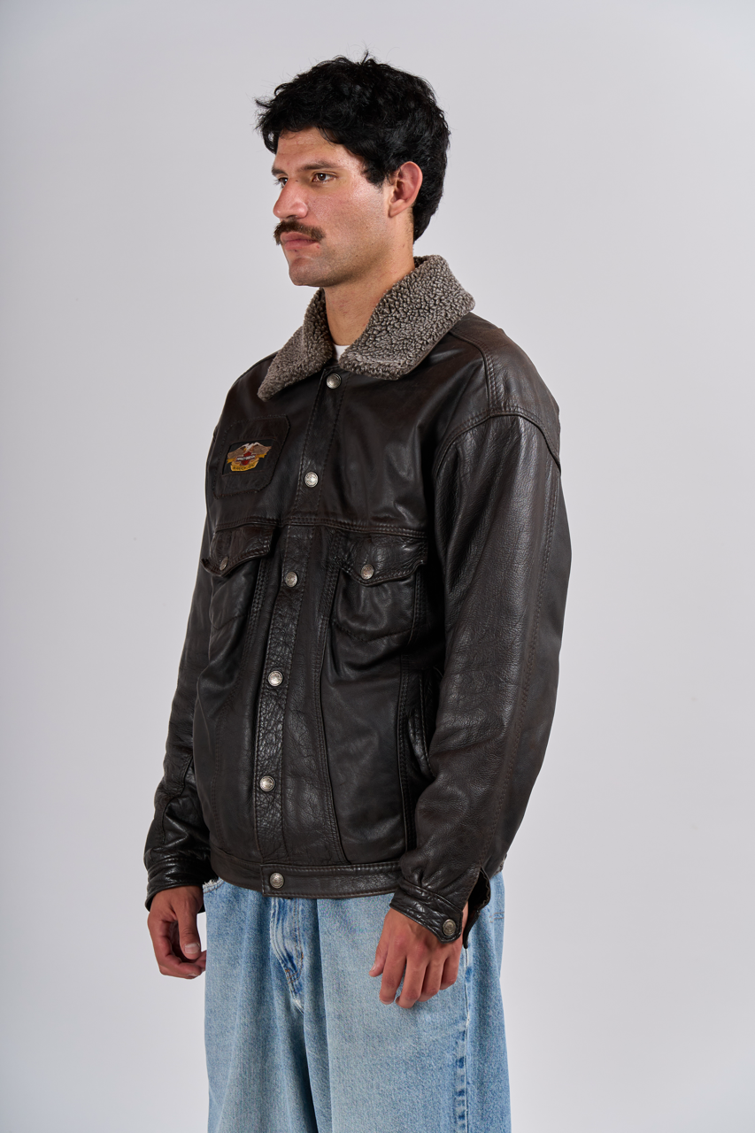 1990 Harley Davidson Aviator Leather Jacket (M/L)