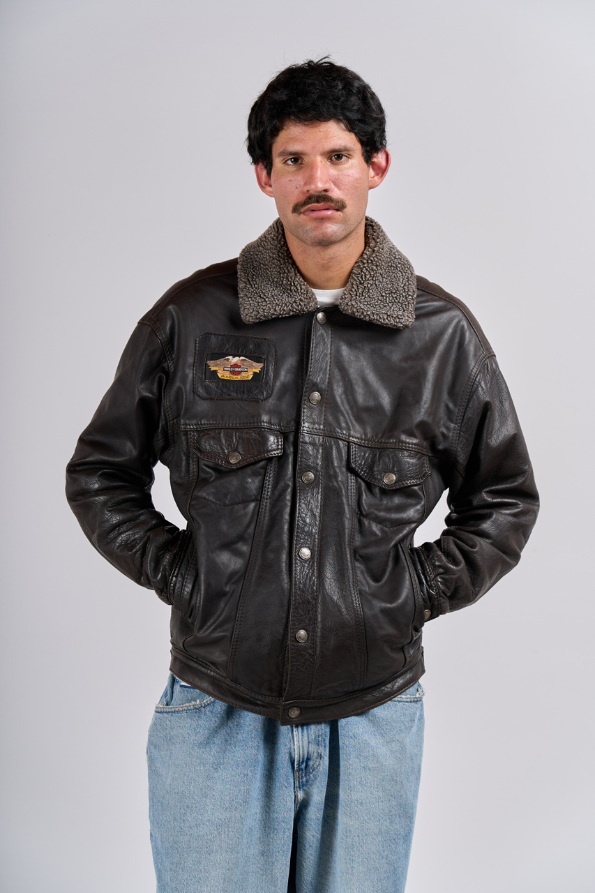 1990 Harley Davidson Aviator Leather Jacket (M/L)