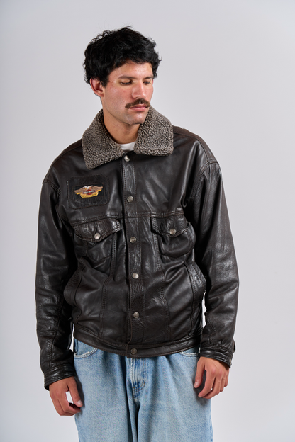 1990 Harley Davidson Aviator Leather Jacket (M/L)