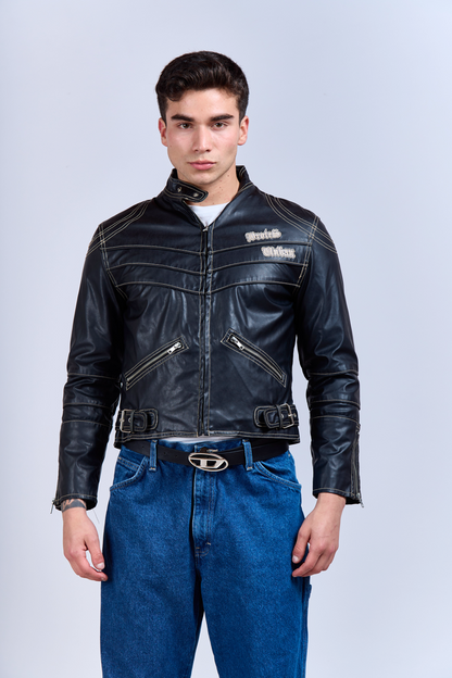 1990 BTS Brotes Vegan Leather Moto Jacket (XS/S)