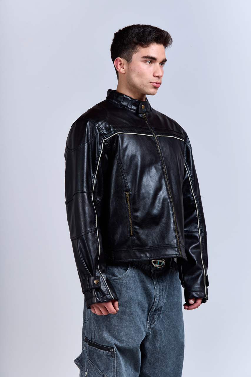 200 Arizona Vegan Leather Moto Jacket (M/L)