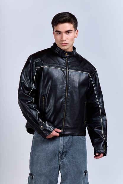 200 Arizona Vegan Leather Moto Jacket (M/L)