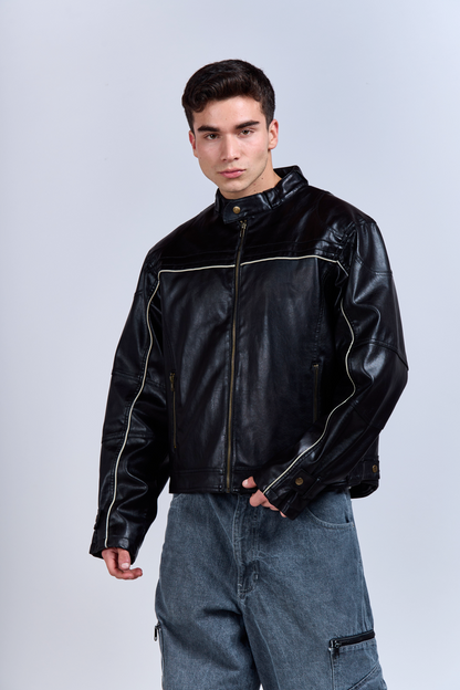 200 Arizona Vegan Leather Moto Jacket (M/L)