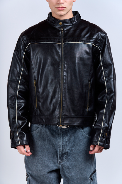 200 Arizona Vegan Leather Moto Jacket (M/L)