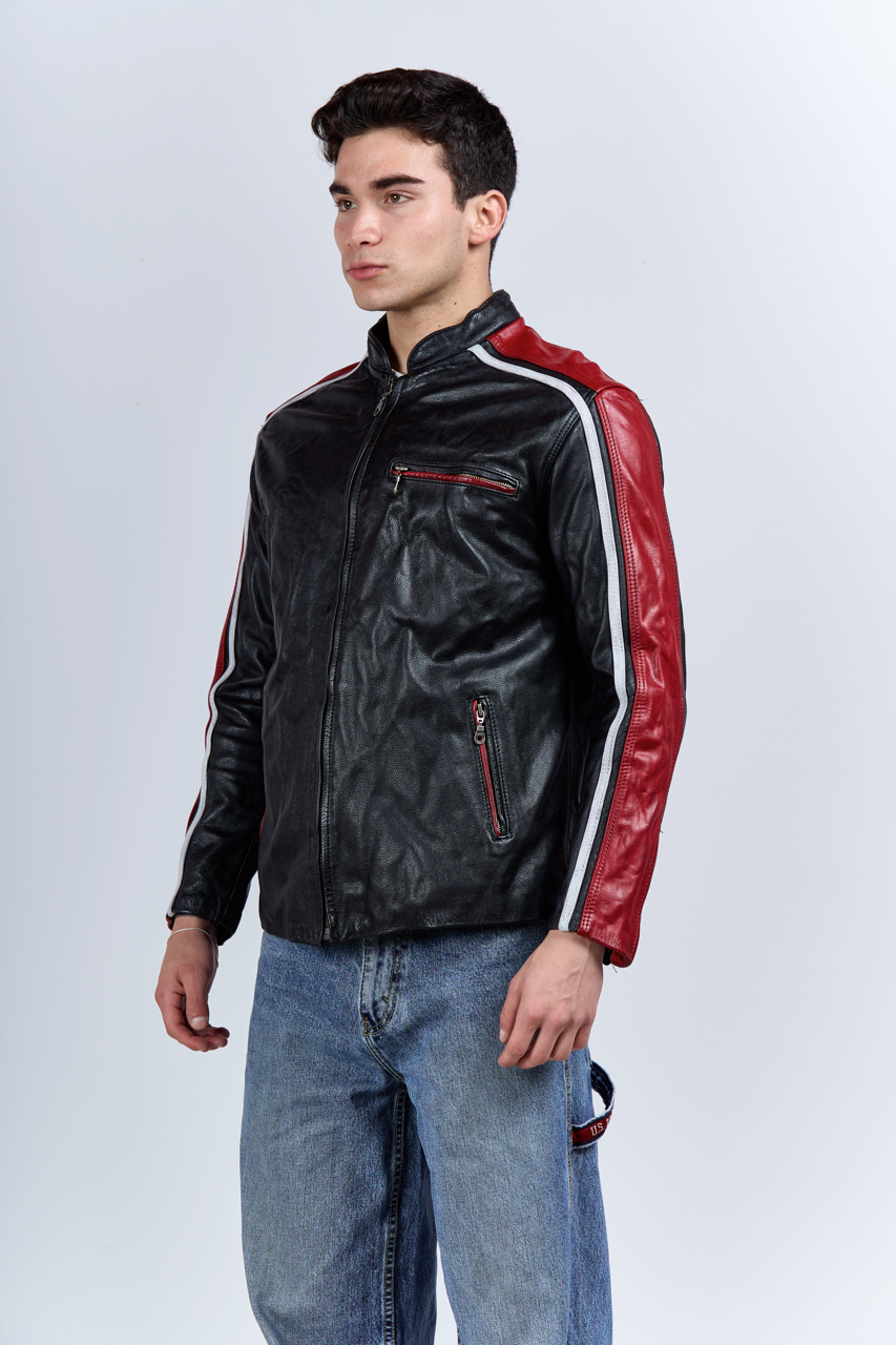 2000 Genuine Leather Motorcycle Jacket (S/M)