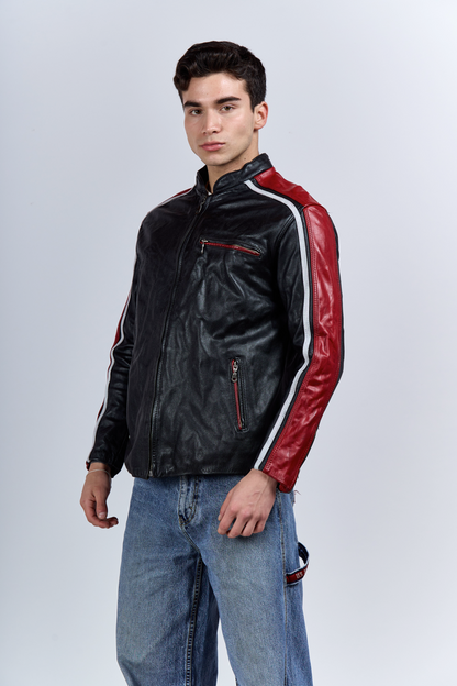 2000 Genuine Leather Motorcycle Jacket (S/M)