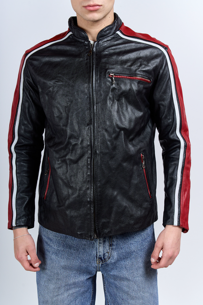 2000 Genuine Leather Motorcycle Jacket (S/M)