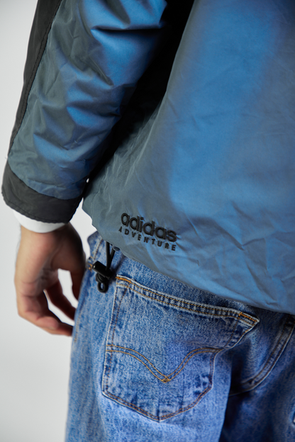 1990 Vintage Adidas Aqua Reflective Jacket (M/L)