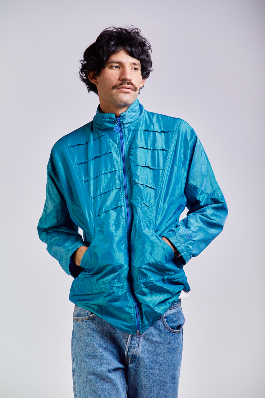 1990 Vintage Adidas Aqua Reflective Jacket (M/L)