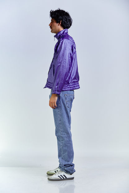 1980 Vintage Adidas Grape Reflective Jacket (S)