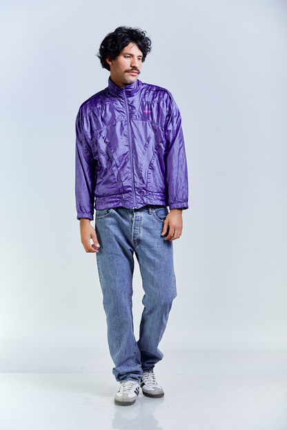 1980 Vintage Adidas Grape Reflective Jacket (S)