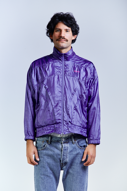 1980 Vintage Adidas Grape Reflective Jacket (S)