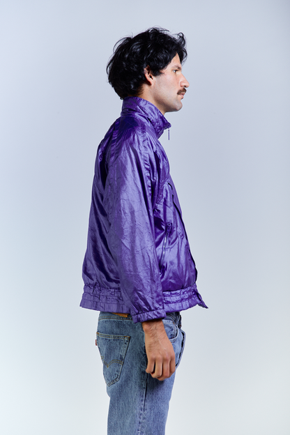 1980 Vintage Adidas Grape Reflective Jacket (S)