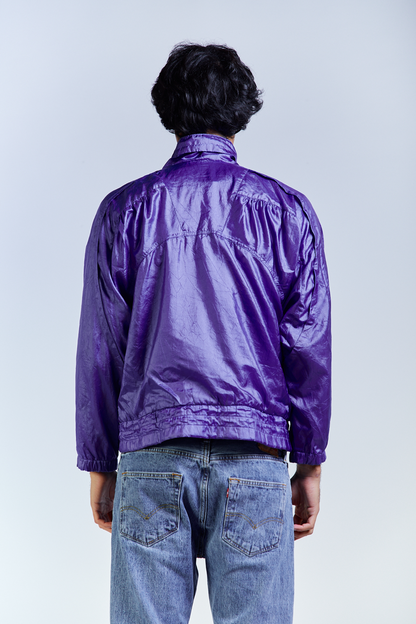 1980 Vintage Adidas Grape Reflective Jacket (S)