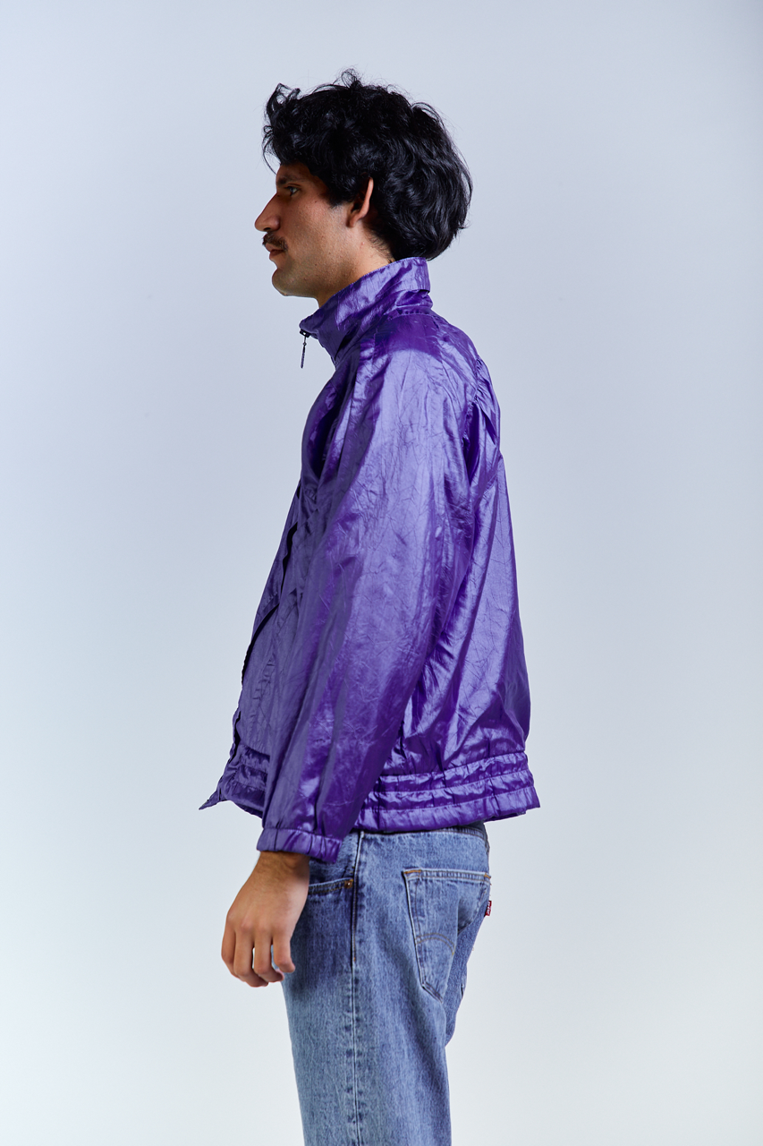 1980 Vintage Adidas Grape Reflective Jacket (S)