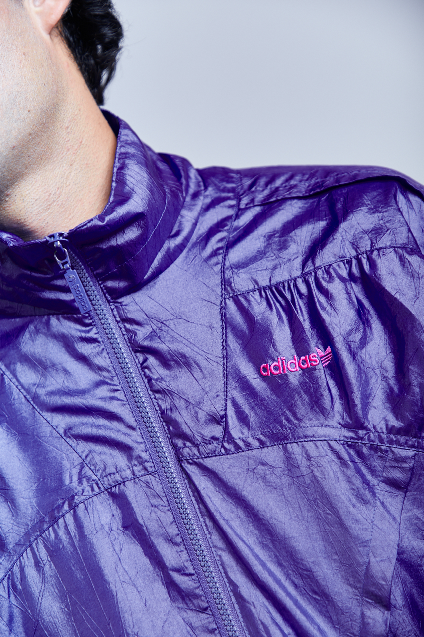 1980 Vintage Adidas Grape Reflective Jacket (S)