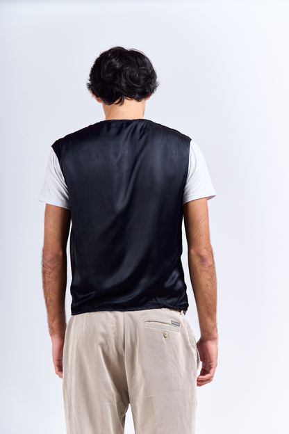 Black Leather Vest (S/M)