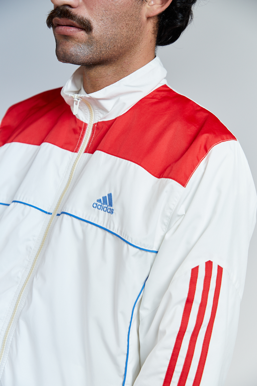 2008 Adidas White N Red Track Jacket (M/L)