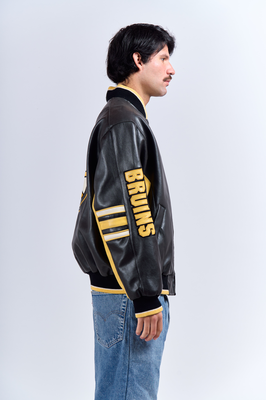 2010 NHL Boston Bruins Vegan Leather Jacket (M/L)