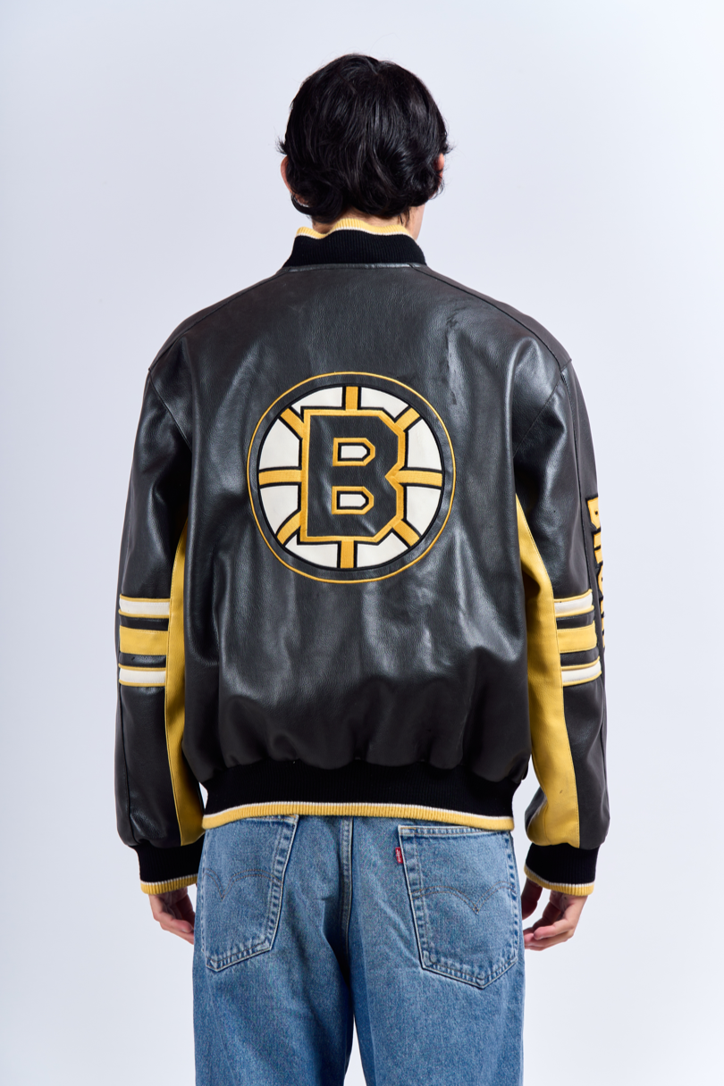 2010 NHL Boston Bruins Vegan Leather Jacket (M/L)